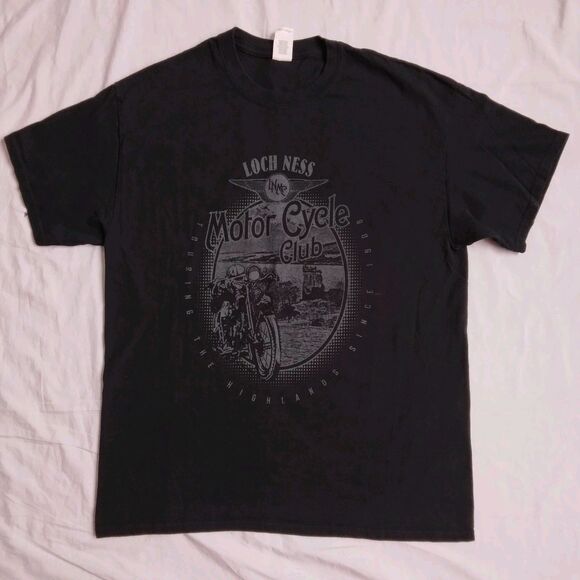 Unbranded Other - Loch Ness Motorcycle Club Black T-Shirt Casual Mens Size Large